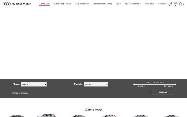 Screenshot of audihuertasmotor.com