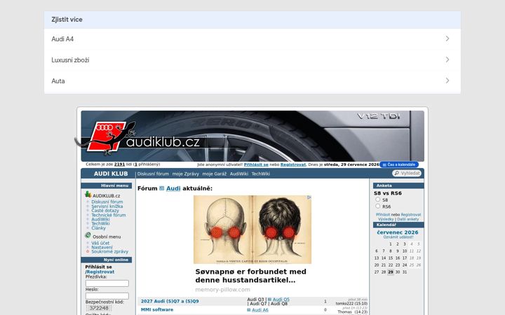 Screenshot of audiklub.cz