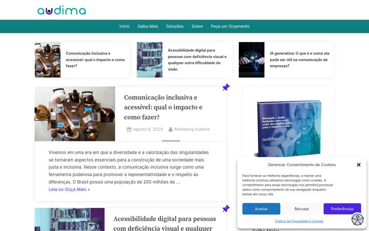 Screenshot of audima.blog