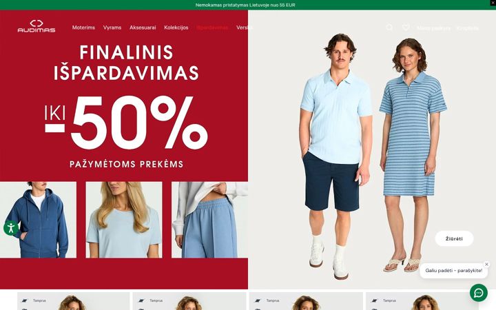Screenshot of audimas.lt