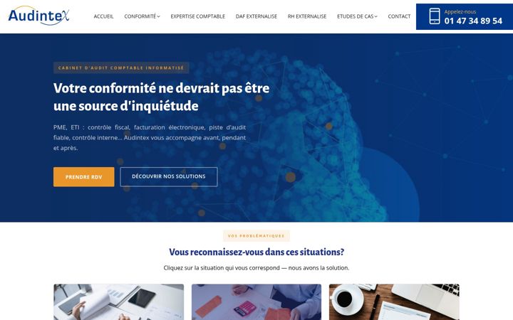Screenshot of audintex.fr