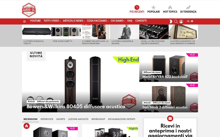 Screenshot of audio-2g.com