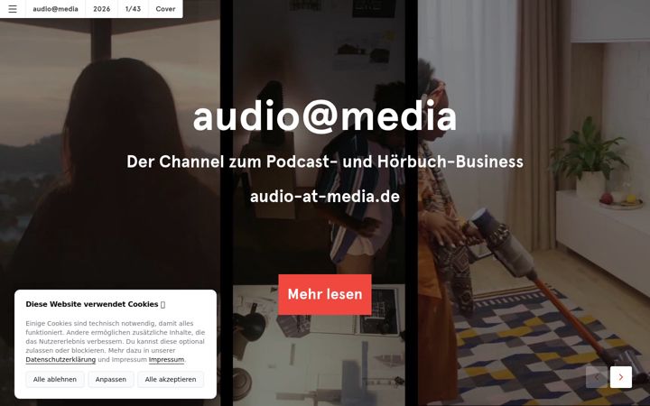 Screenshot of audio-at-media.de
