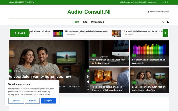 Ekrano kopija audio-consult.nl