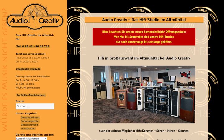 Screenshot of audio-creativ.de