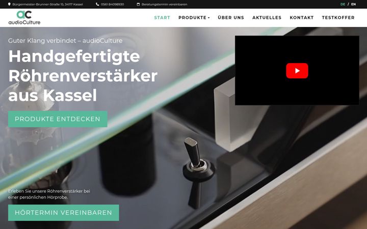 Screenshot of audio-culture.de
