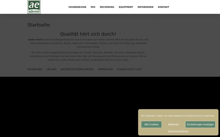 Screenshot of audio-event.com
