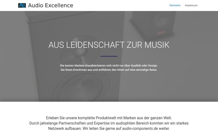 Screenshot of audio-excellence.de