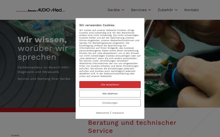 Screenshot of audio-med.de