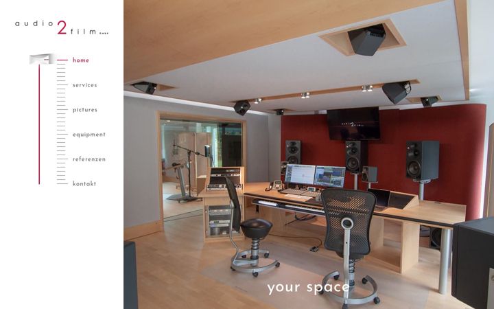 Screenshot of audio2film.de
