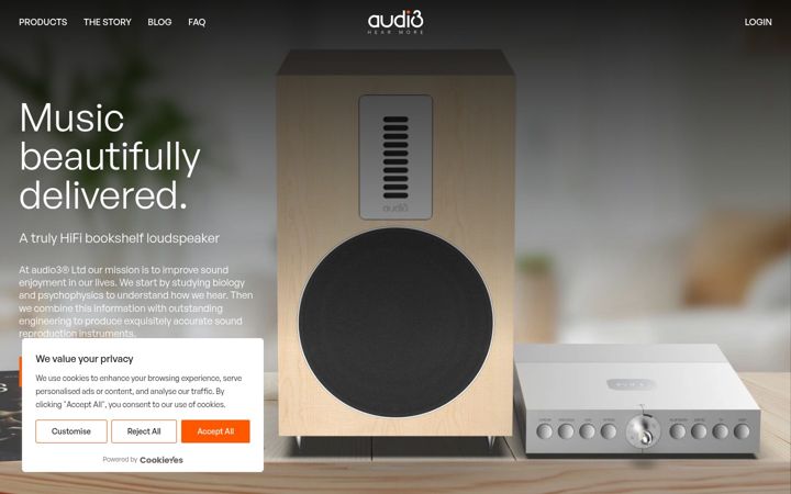 Screenshot of audio3.com