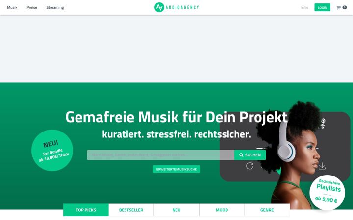 Screenshot of audioagency.de