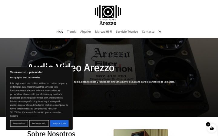 Screenshot of audioarezzo.com