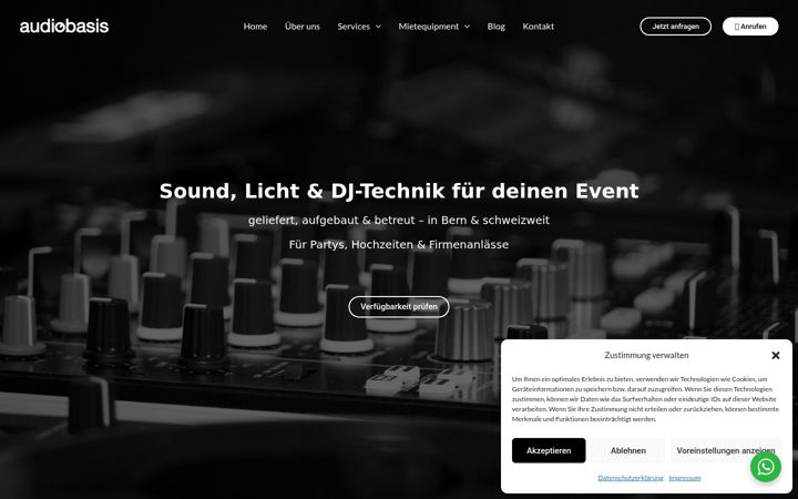 Screenshot of audiobasis.ch