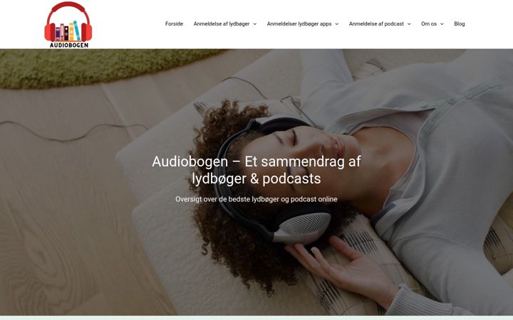 Screenshot of audiobogen.dk