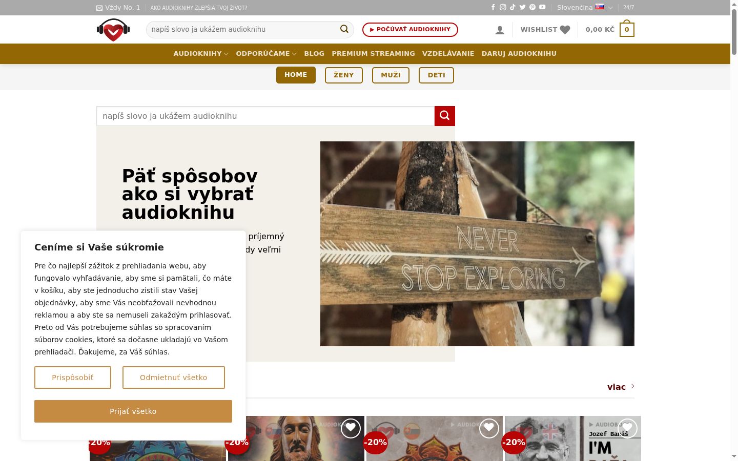 Screenshot des Einwilligungsbanners vor jeglicher Interaktion