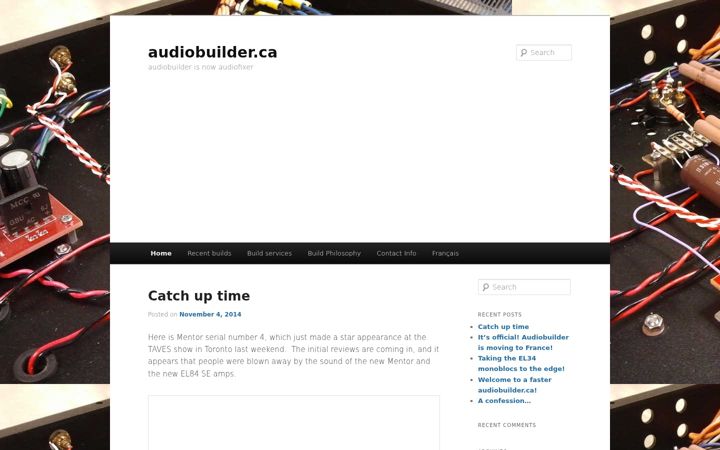 Screenshot stránky audiobuilder.ca