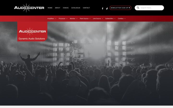 Posnetek zaslona audiocenter.co.za