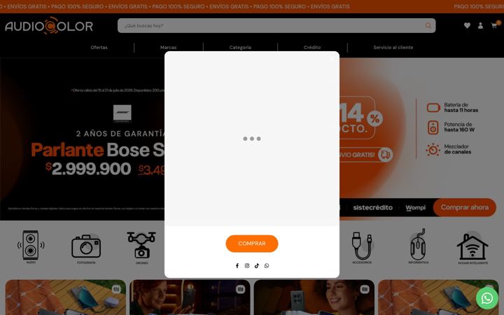 Screenshot von audiocolor.co