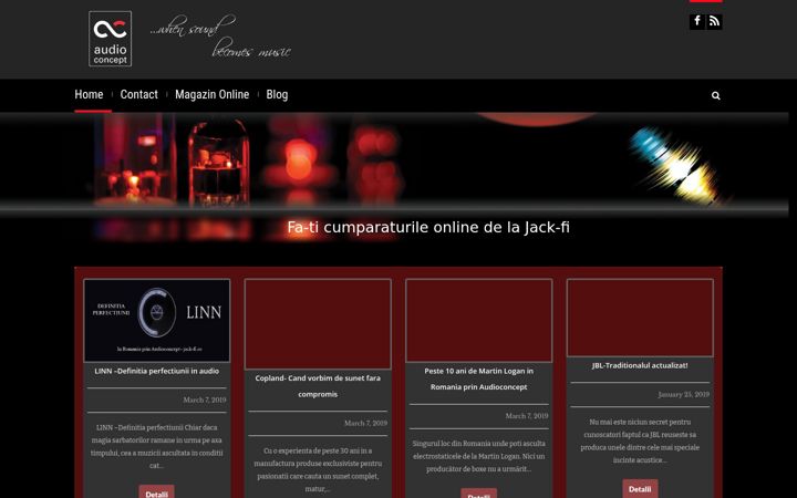 Screenshot ta' audioconcept.ro