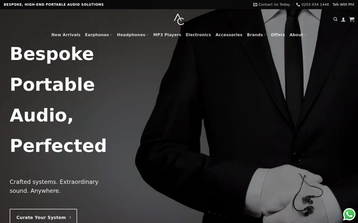 Screenshot of audioconcierge.co.uk