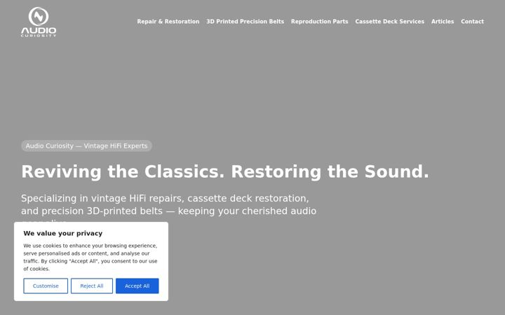 Screenshot of audiocuriosity.co.uk