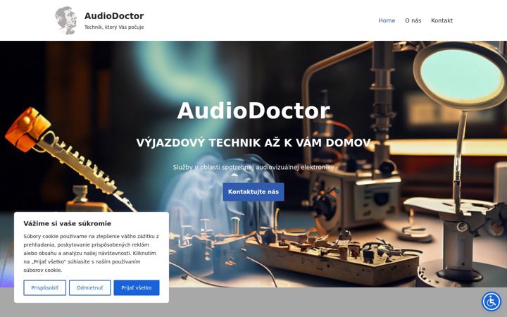 Screenshot of audiodoctor.sk