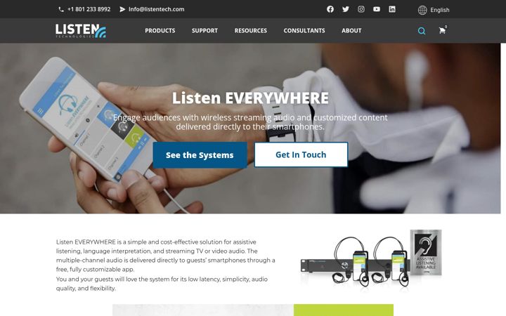 Screenshot stránky audioeverywhere.com