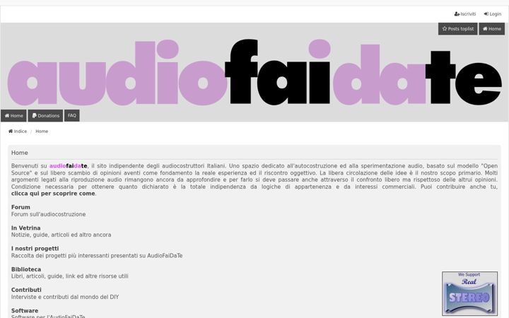 Screenshot of audiofaidate.org