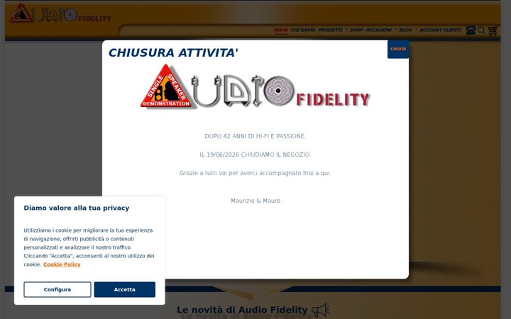 Screenshot of audiofidelity.it