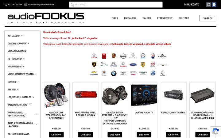 Screenshot of audiofookus.ee