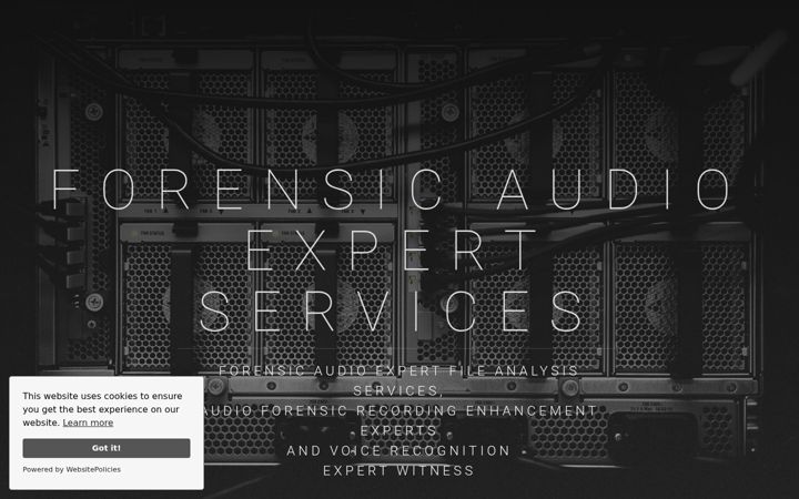 Screenshot of audioforensicservices.com