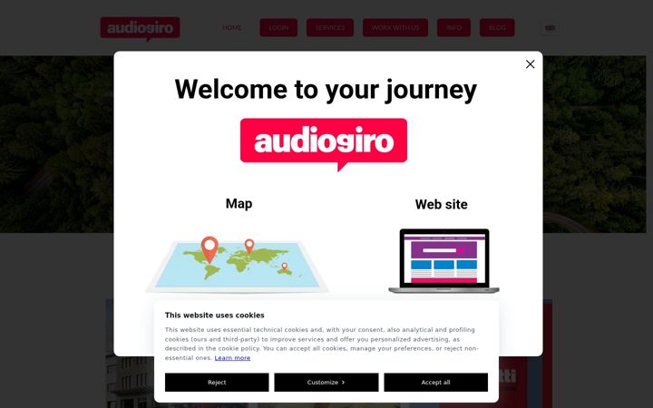 Screenshot of audiogiro.it