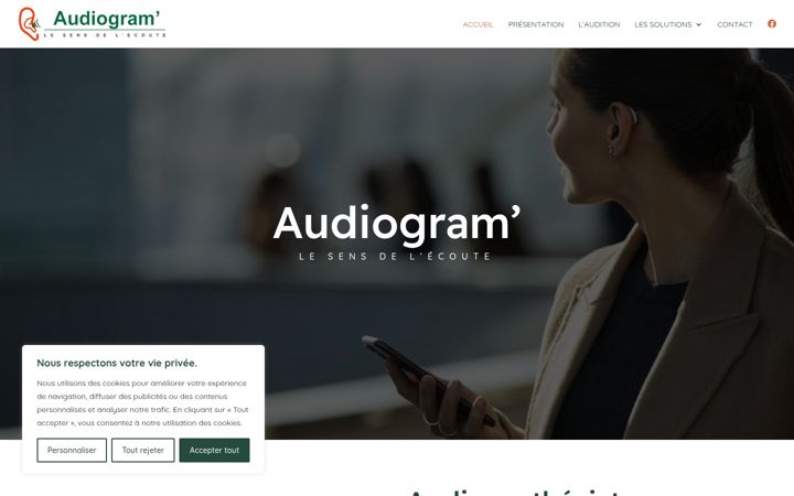 Screenshot of audiogram.fr