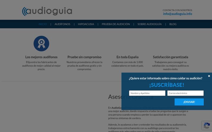 Screenshot of audioguia.info