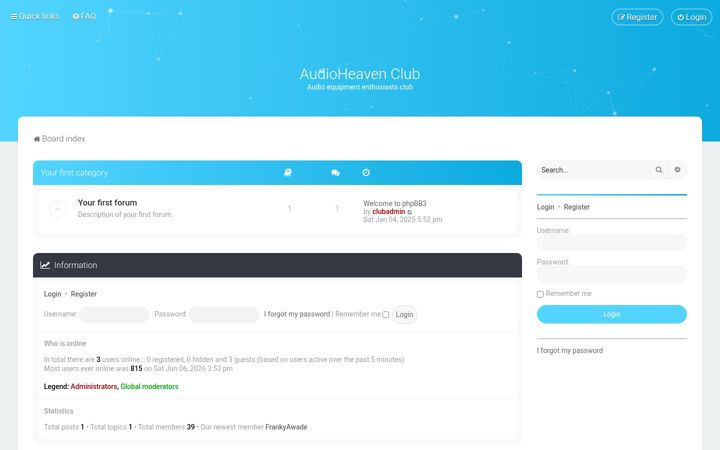 Screenshot of audioheaven.club