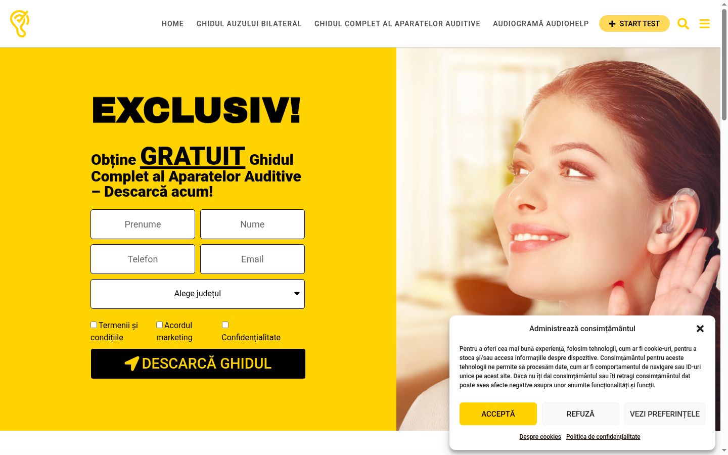 Screenshot tal-banner tal-kunsens muri qabel kwalunkwe interazzjoni