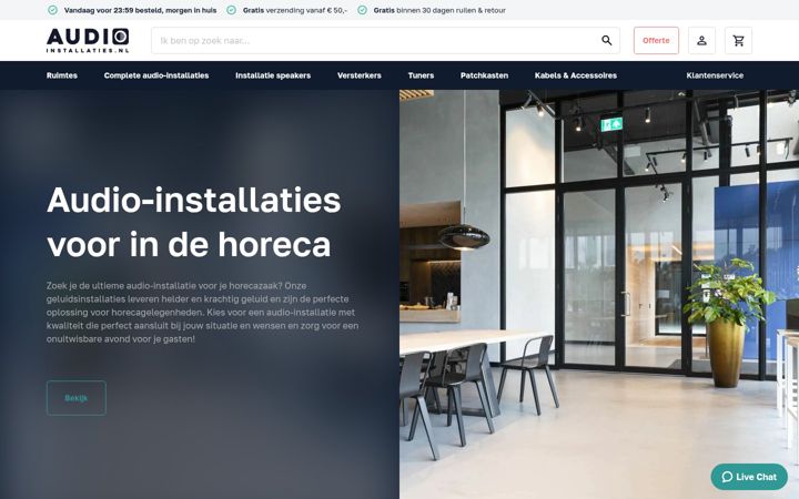 Екранна снимка на audioinstallaties.nl