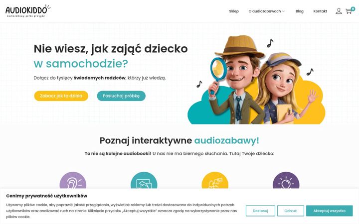 Screenshot von audiokiddo.pl