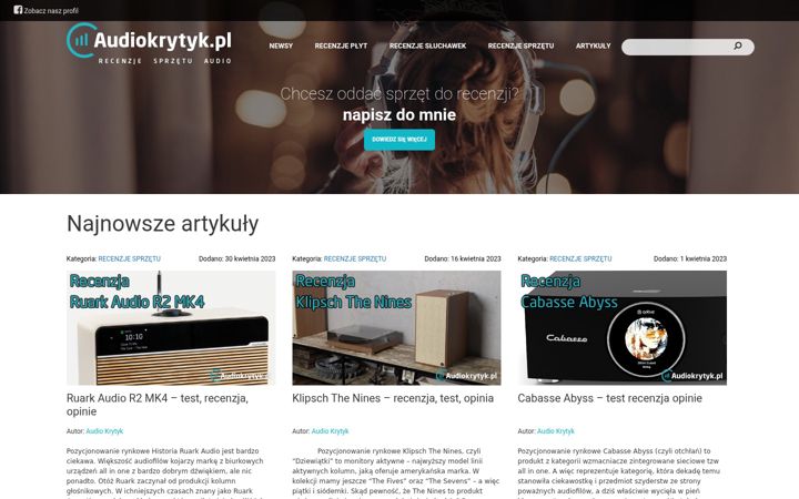 Screenshot of audiokrytyk.pl