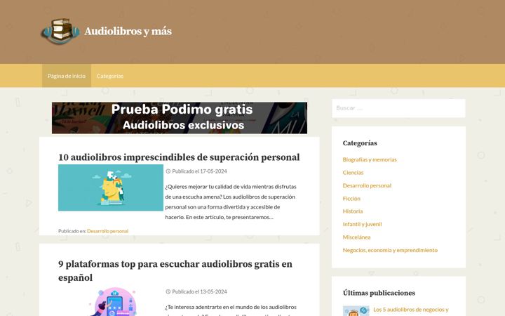 Screenshot von audiolibrosymas.com
