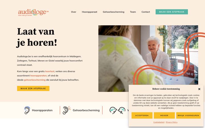 Screenshot of audiologe.be