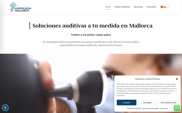 Screenshot of audiologiamallorca.com