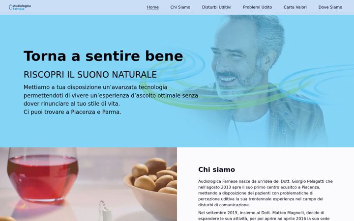 Screenshot of audiologicafarnese.com