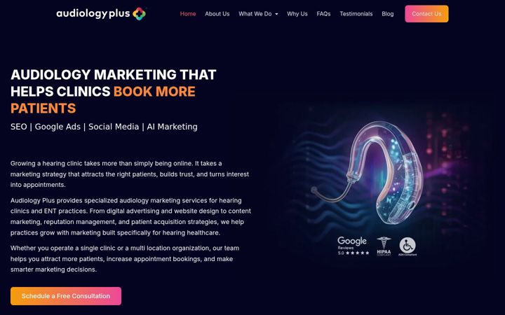 Képernyőkép: audiologyplus.com