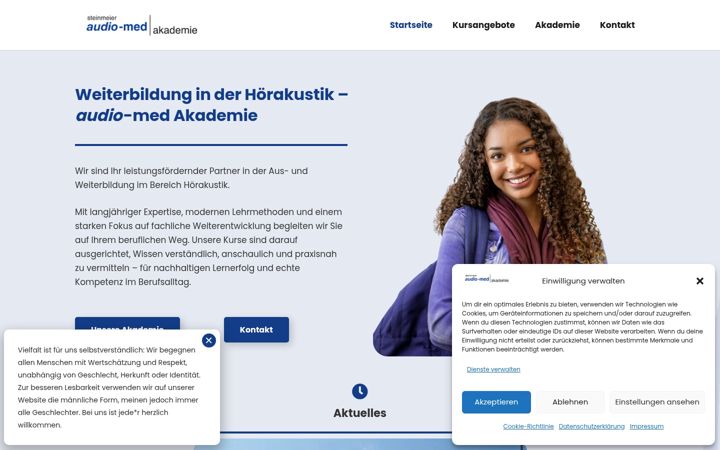 Screenshot of audiomed-akademie.de
