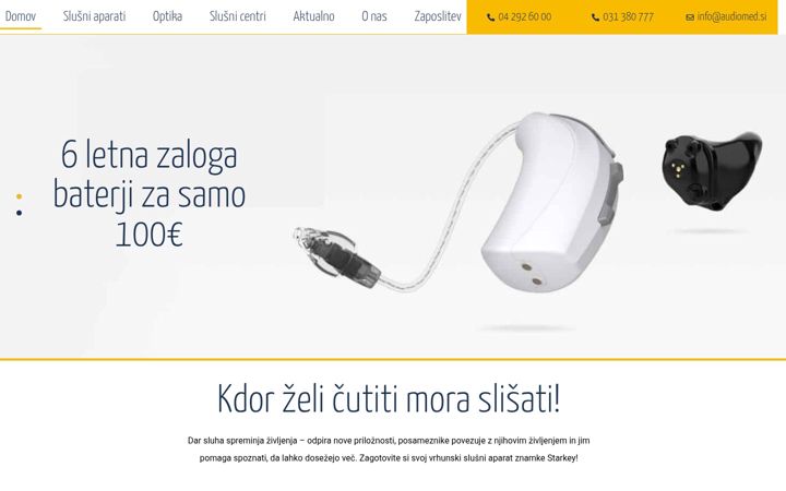 Screenshot of audiomed.si
