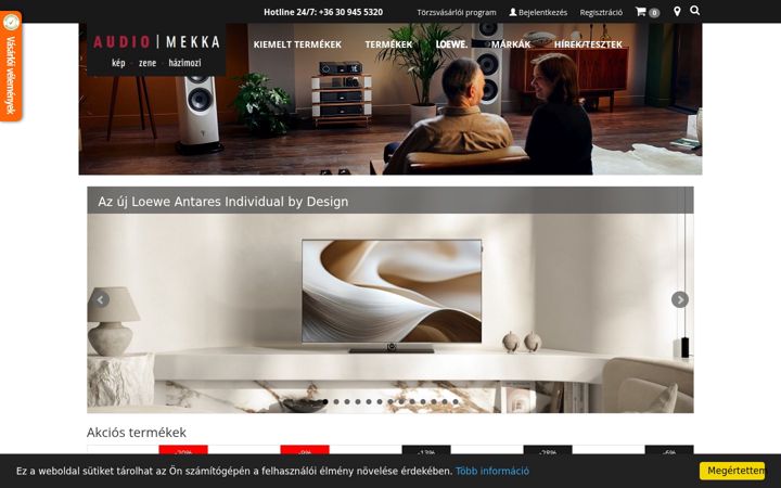 Screenshot of audiomekka.hu