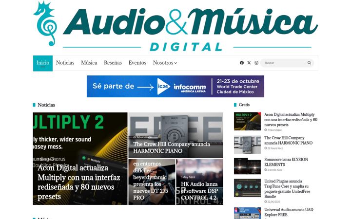 Screenshot of audiomusicadigital.com