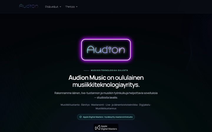 Screenshot of audion.fi